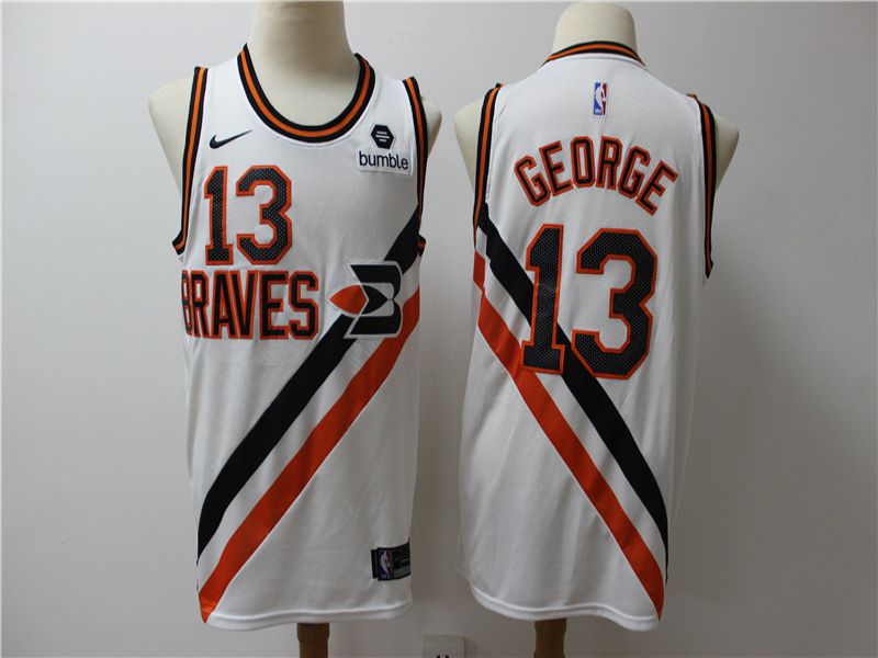 Men Los Angeles Clippers #13 George white City Edition Game Nike NBA Jerseys->new york knicks->NBA Jersey